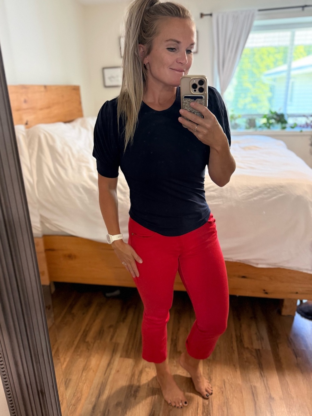 CAbi Red Capri Pants